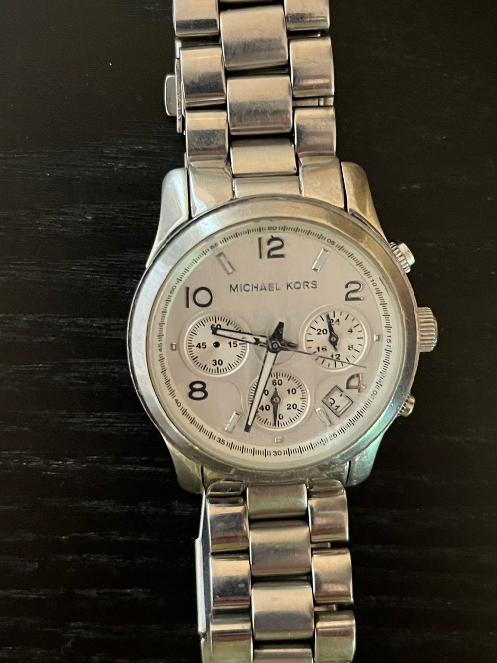 Michael Kors Silver-tone Men’s Chronograph Bracelet Watch